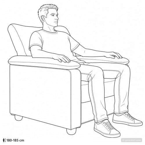 1-personers sofa i kunstlæder - vinrød, 91 x 85 x 93 cm