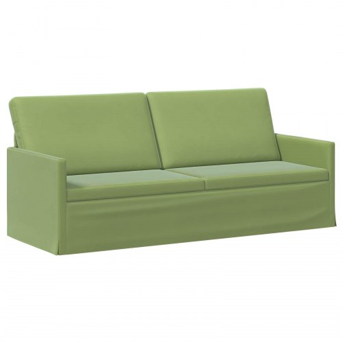 3-personers sofa i lys grøn velour - 190 x 81 x 82 cm