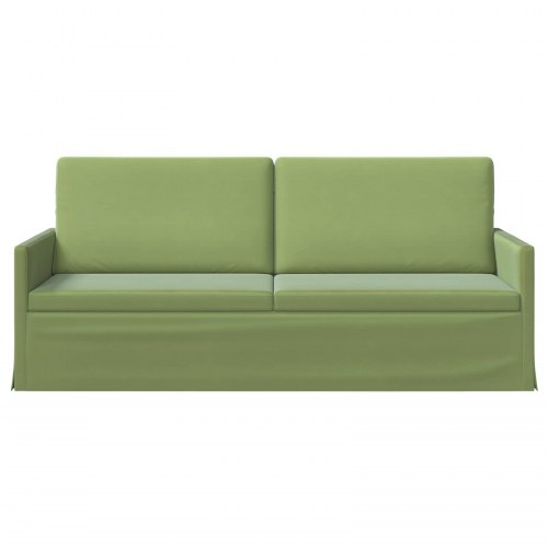 3-personers sofa i lys grøn velour - 190 x 81 x 82 cm