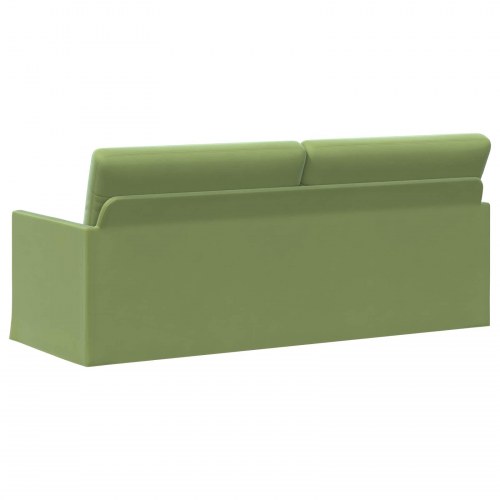 3-personers sofa i lys grøn velour - 190 x 81 x 82 cm