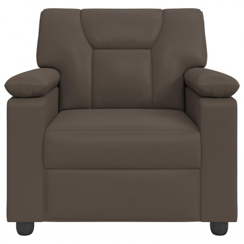 1-personers sofa - grå kunstlæder, 91 x 85 x 93 cm
