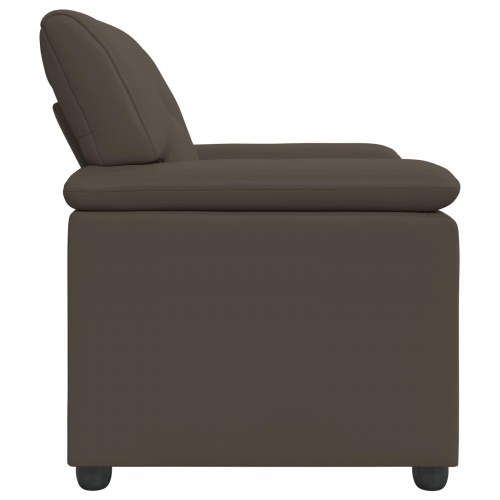 1-personers sofa - grå kunstlæder, 91 x 85 x 93 cm