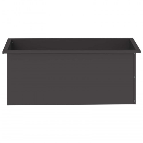Plantekasse med LED - sort 40 x 100 x 40 cm