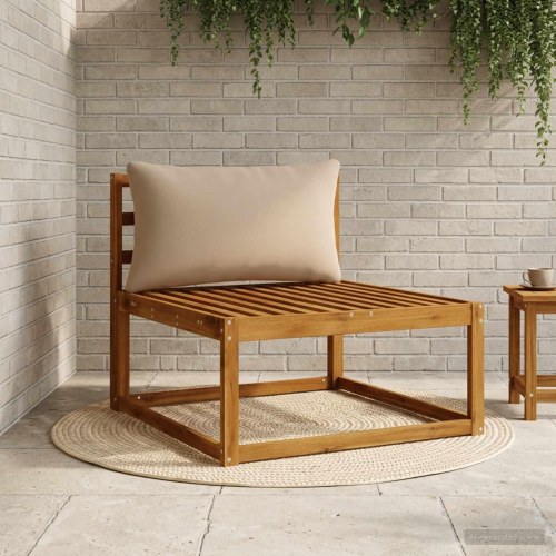 Rygpude PUTTEN - sandfarvet 70 x 40 x 15 cm