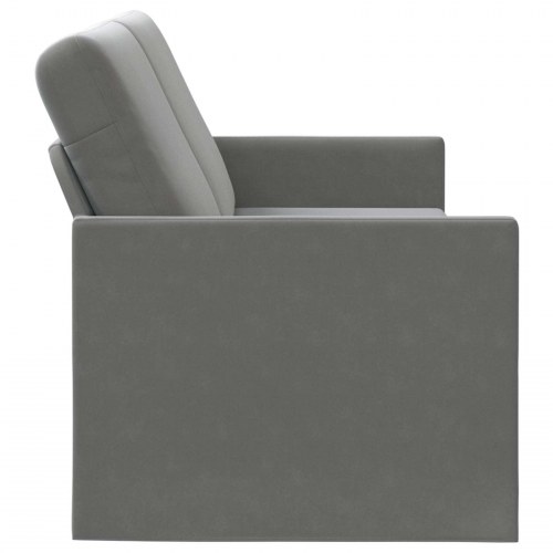 3-personers sofa i mørkegrå velour - 190 x 81 x 82 cm