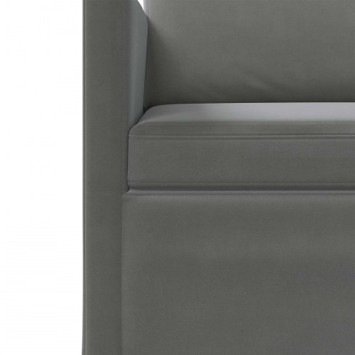 3-personers sofa i mørkegrå velour - 190 x 81 x 82 cm