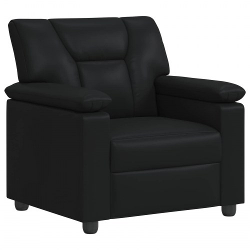 1-personers sofa i kunstlæder - sort 91 x 85 x 93 cm