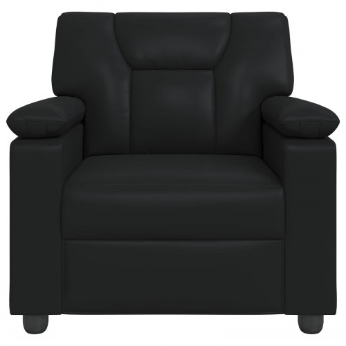 1-personers sofa i kunstlæder - sort 91 x 85 x 93 cm