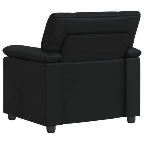 1-personers sofa i kunstlæder - sort 91 x 85 x 93 cm