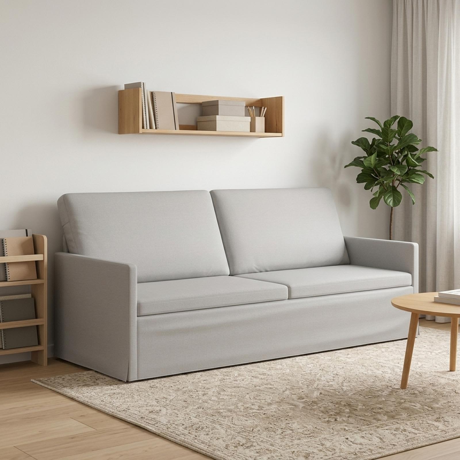 3-personers sofa i stof - skygrå, 190 x 81 x 82 cm