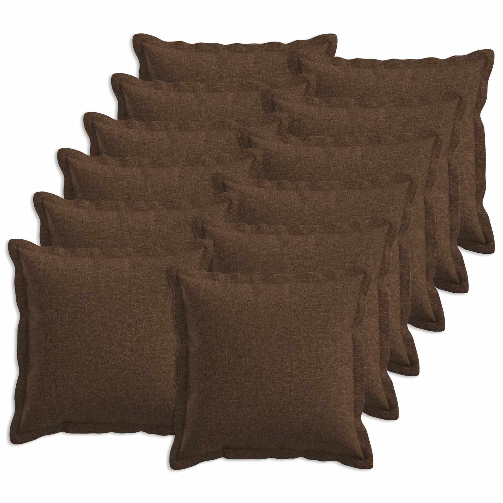 Pudebetræk HOUTEN 12 stk. 45 x 45 cm - brun