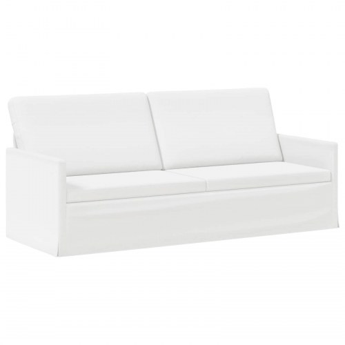 3-personers sofa i hvidt stof - 190 x 81 x 82 cm