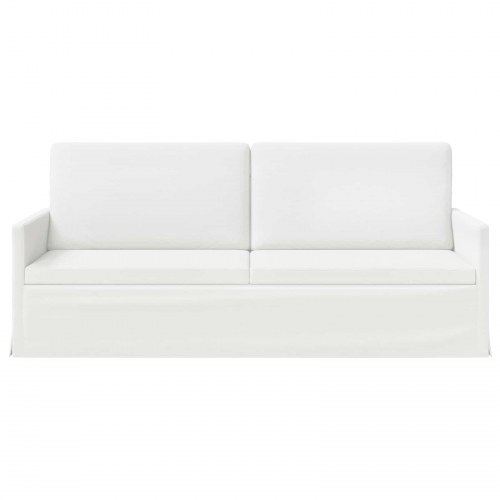 3-personers sofa i hvidt stof - 190 x 81 x 82 cm