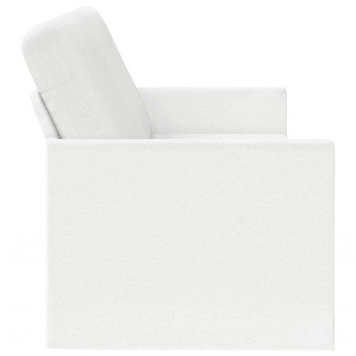 3-personers sofa i hvidt stof - 190 x 81 x 82 cm