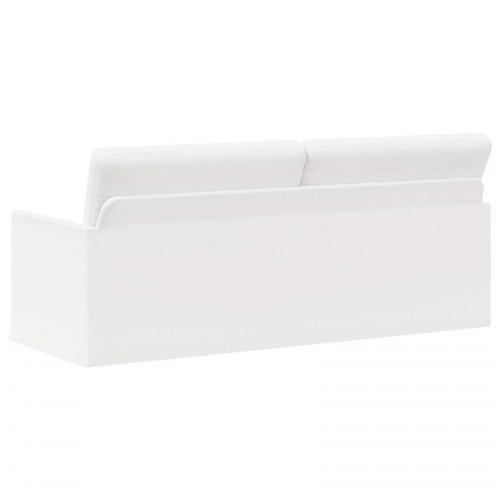3-personers sofa i hvidt stof - 190 x 81 x 82 cm