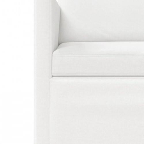 3-personers sofa i hvidt stof - 190 x 81 x 82 cm