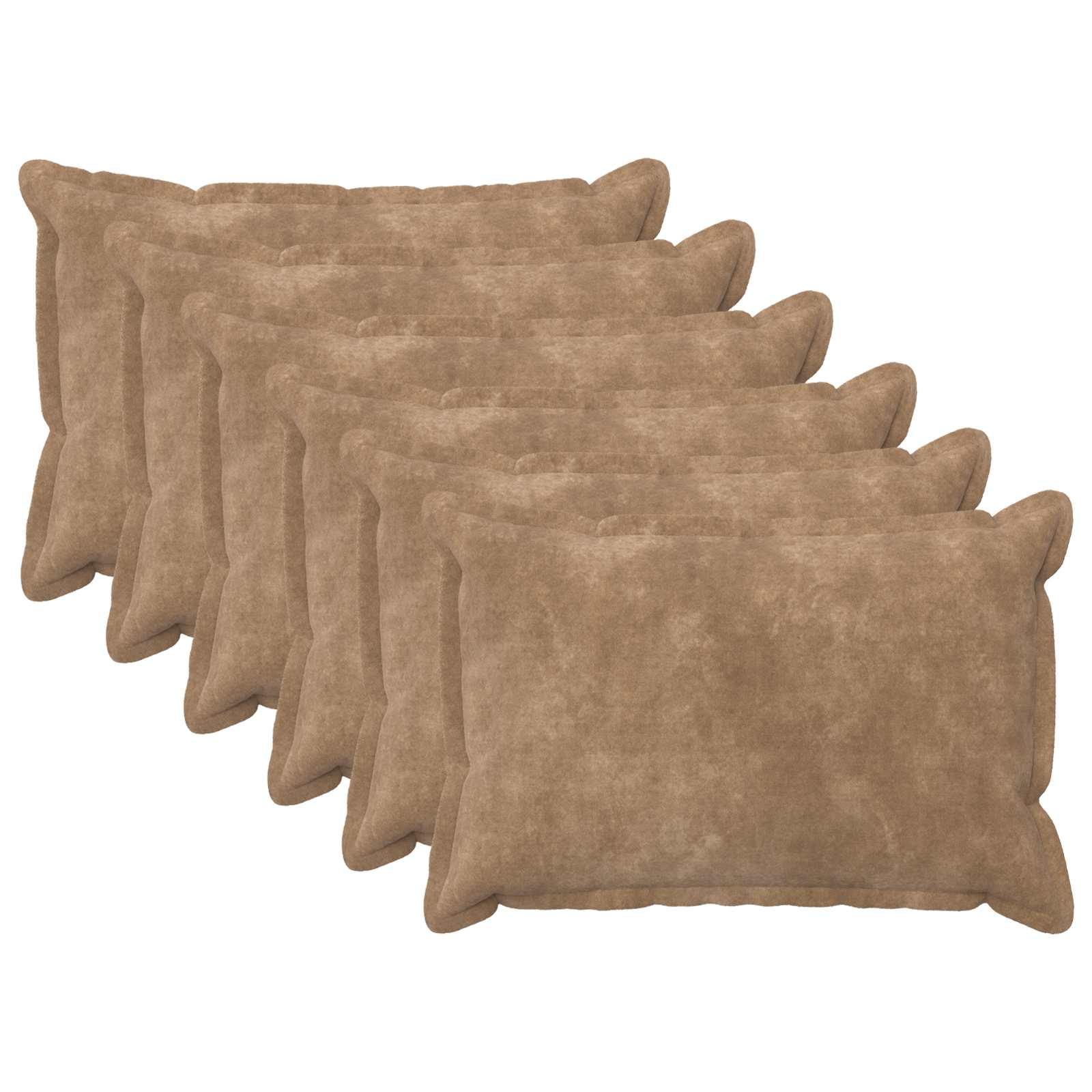 vidaXL Pudebetræk 6 stk. HOUTEN Gråbrun 50 x 75 cm Mikrofiber Fleece