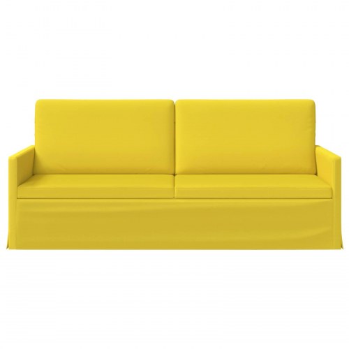 3-personers sofa i lys gul stof - 190 x 81 x 82 cm