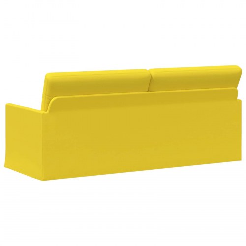 3-personers sofa i lys gul stof - 190 x 81 x 82 cm
