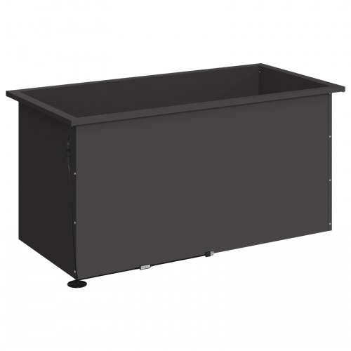 Plantekasse med LED - sort, 2 stk., 50 x 100 x 48 cm