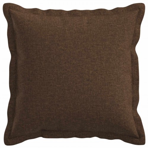 Pudebetræk HOUTEN 6 stk. - brun 40 x 40 cm faux linned