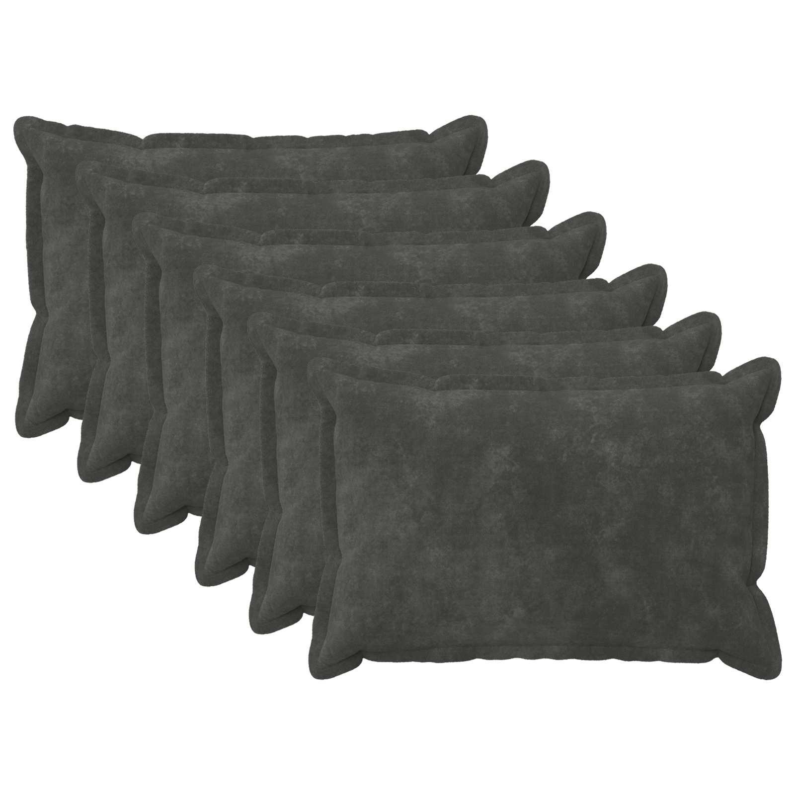 vidaXL Pudebetræk 6 stk. HOUTEN Antracit 50 x 75 cm Mikrofiber Fleece