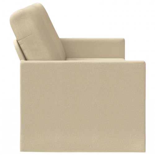 3-personers sofa i cremefarvet stof - 190 x 81 x 82 cm