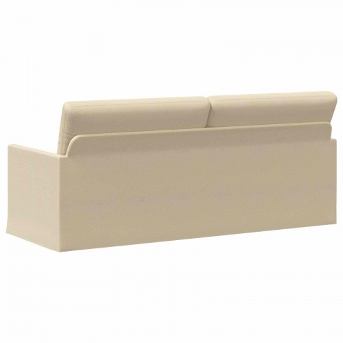 3-personers sofa i cremefarvet stof - 190 x 81 x 82 cm