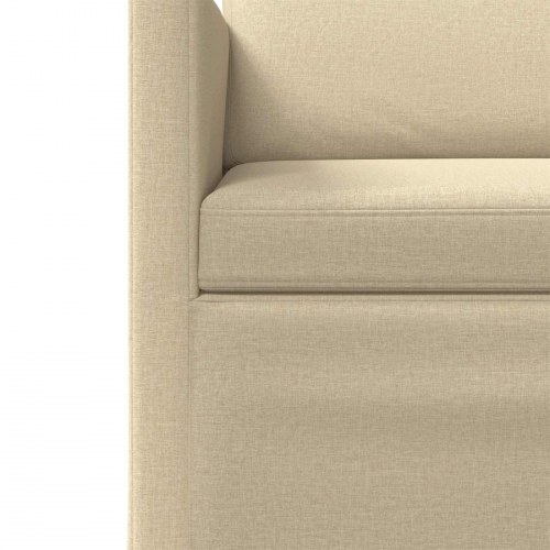 3-personers sofa i cremefarvet stof - 190 x 81 x 82 cm