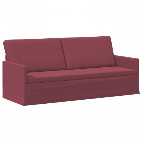 3-personers sofa i stof - vinrød, 190 x 81 x 82 cm