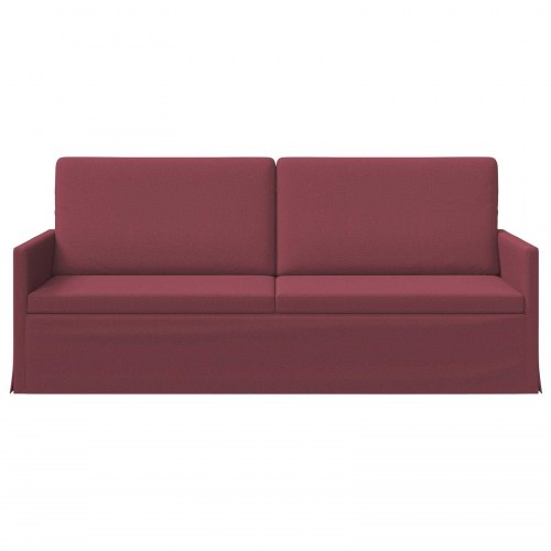 3-personers sofa i stof - vinrød, 190 x 81 x 82 cm