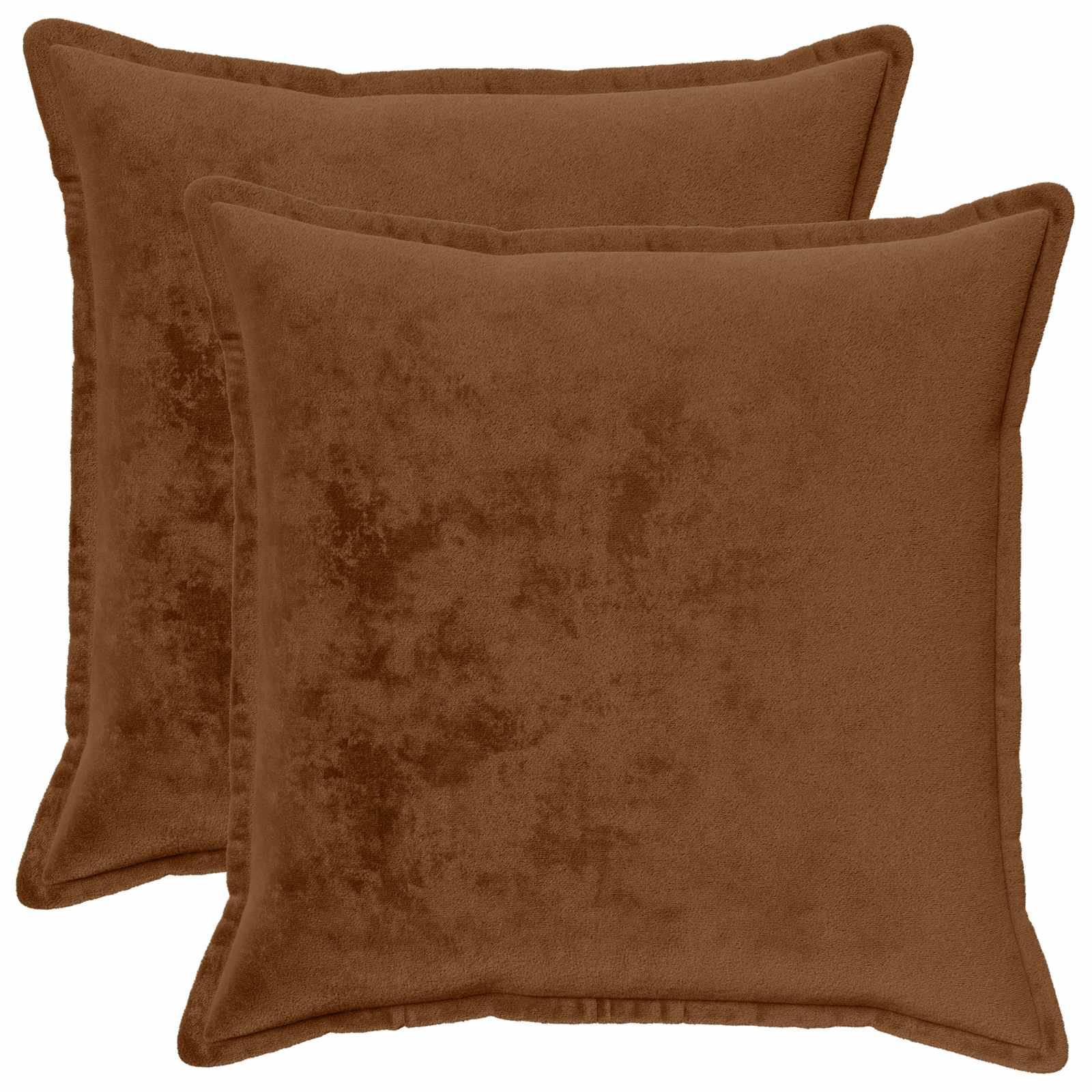 vidaXL Pudebetræk 2 stk. HOUTEN Lys Brun 80 x 80 cm Flannel