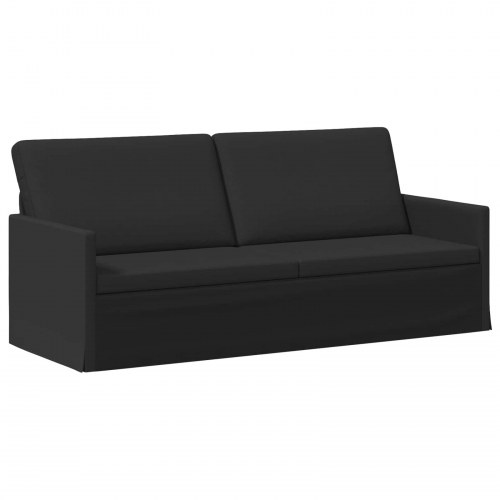 3-personers sofa i sort stof - 190 x 81 x 82 cm