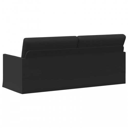 3-personers sofa i sort stof - 190 x 81 x 82 cm