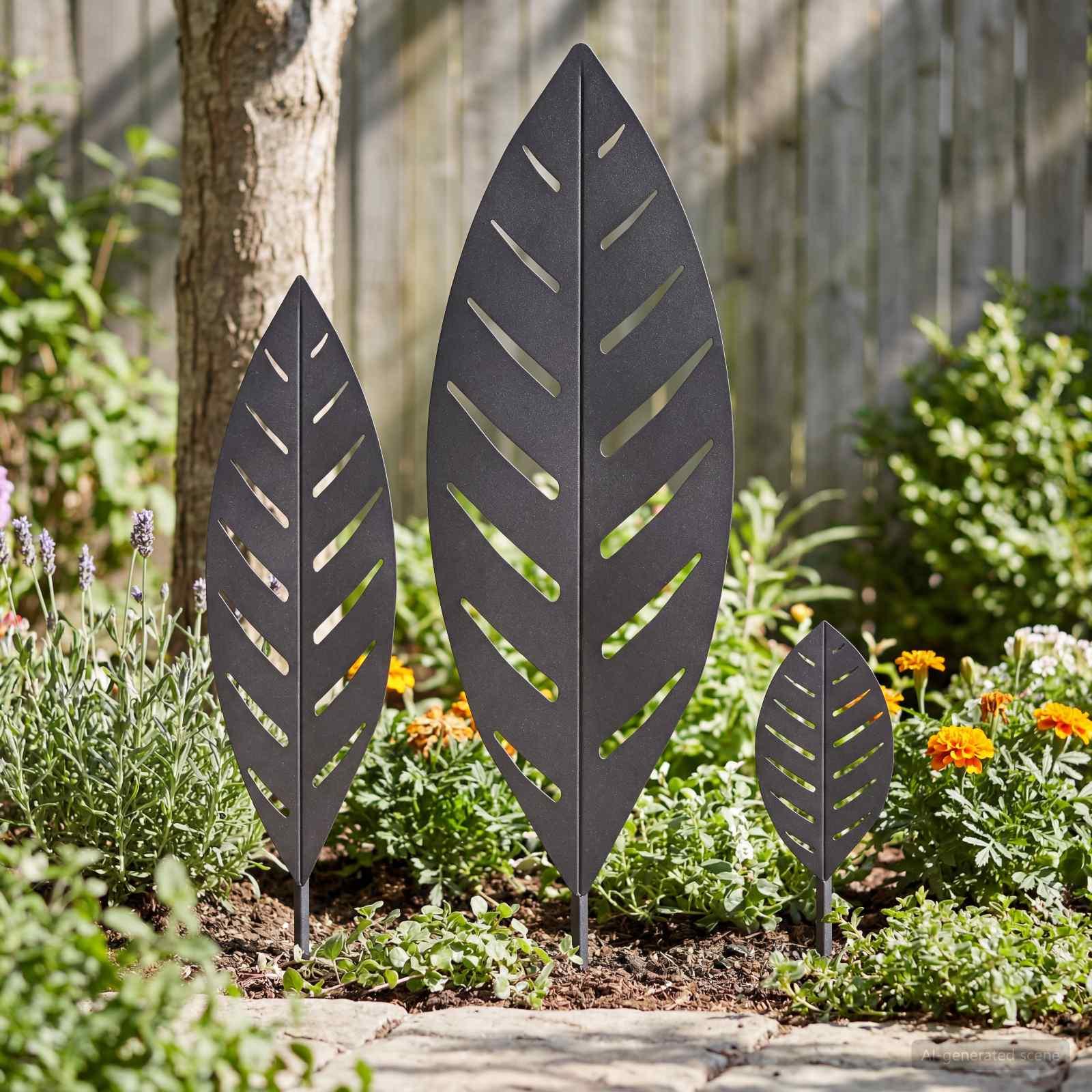 Have Stake 3 stk. 116,5 x 35 x 3 cm Rusten Cortenstål Sort