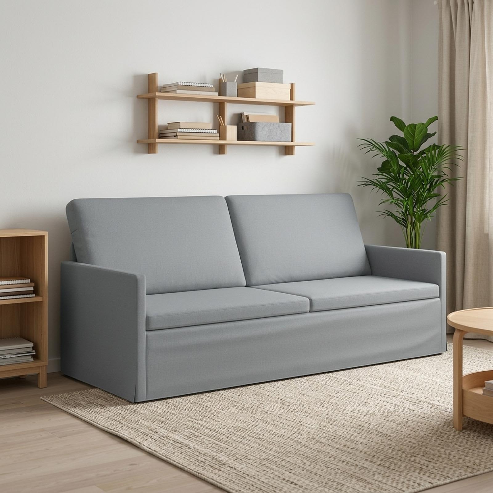 3-personers sofa lysegrå 190 x 81 x 82 cm