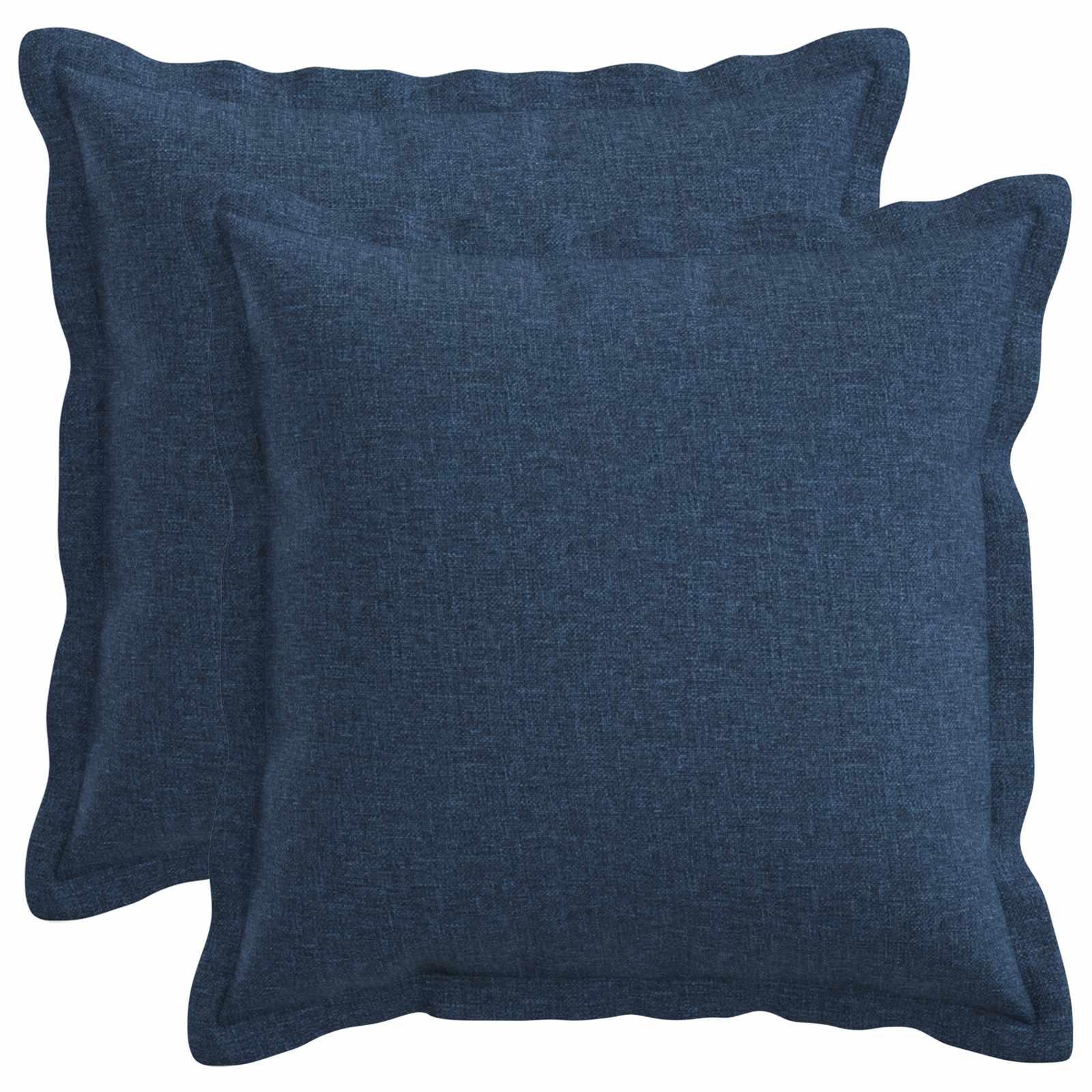 vidaXL Pudebetræk 2 stk. HOUTEN Blå 40 x 40 cm Faux Linned
