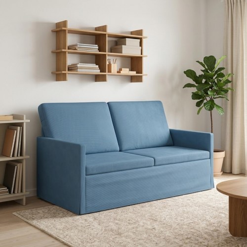 2-personers sofa blå 150 x 81 x 82 cm