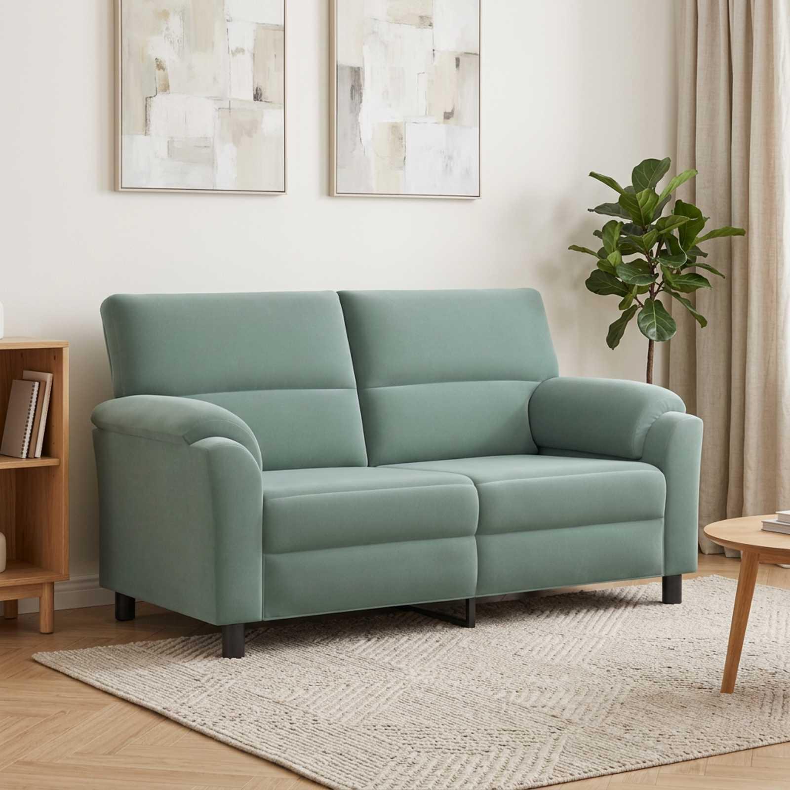 2-personers sofa i fløjl - havgrøn 174 x 85 x 93 cm