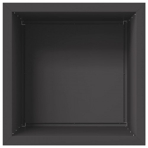 Plantekasse med LED i stål - sort 50 x 50 x 48 cm