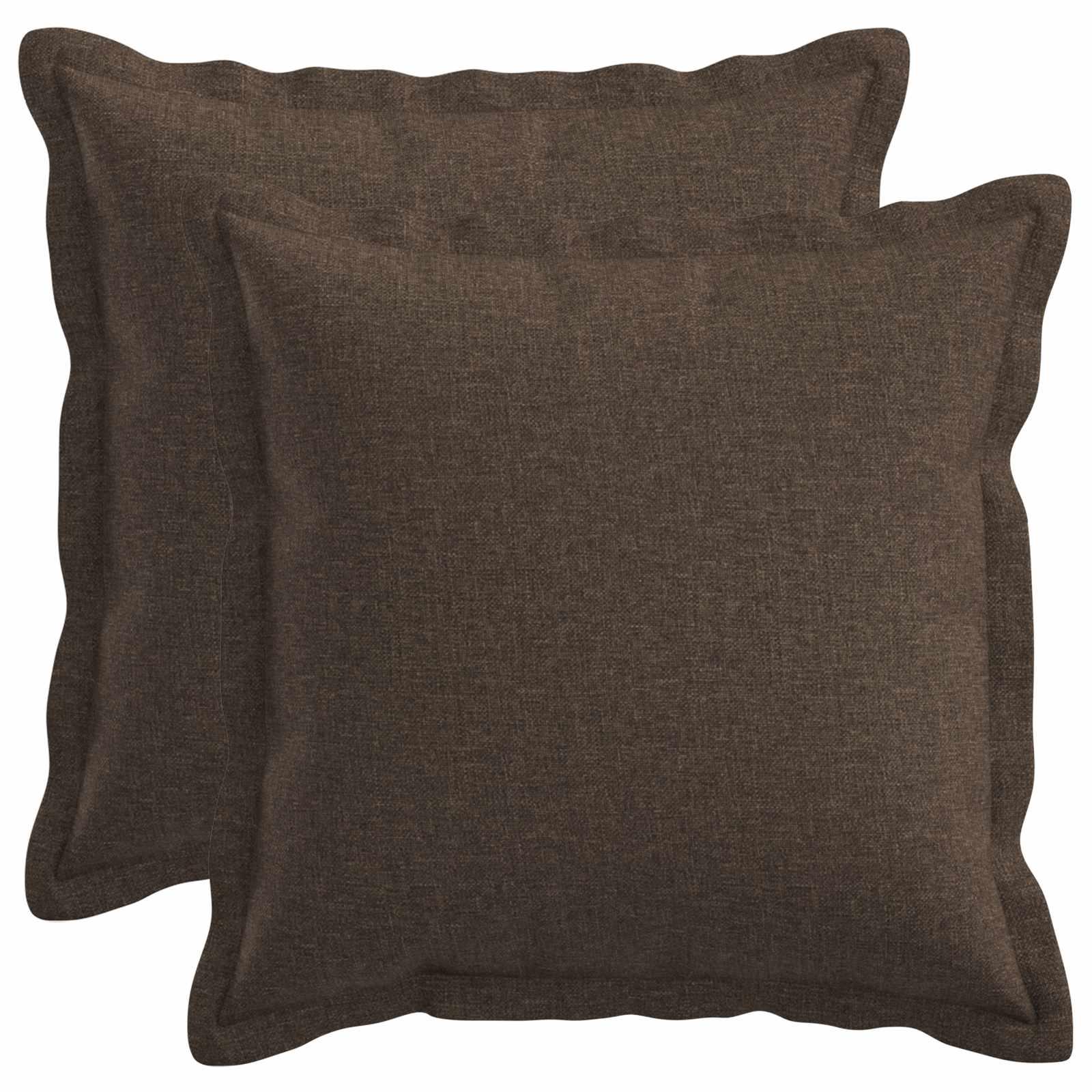 vidaXL Pudebetræk 2 stk. HOUTEN Gråbrun 50 x 50 cm Faux Linned