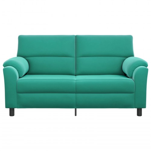 2-personers sofa i turkis fløjl - 174 x 85 x 93 cm