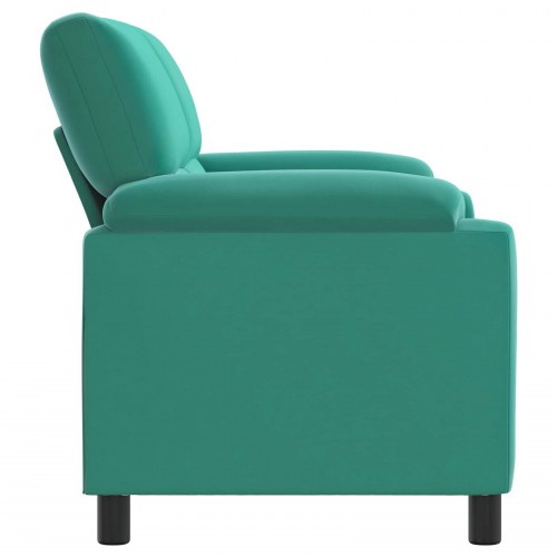 2-personers sofa i turkis fløjl - 174 x 85 x 93 cm