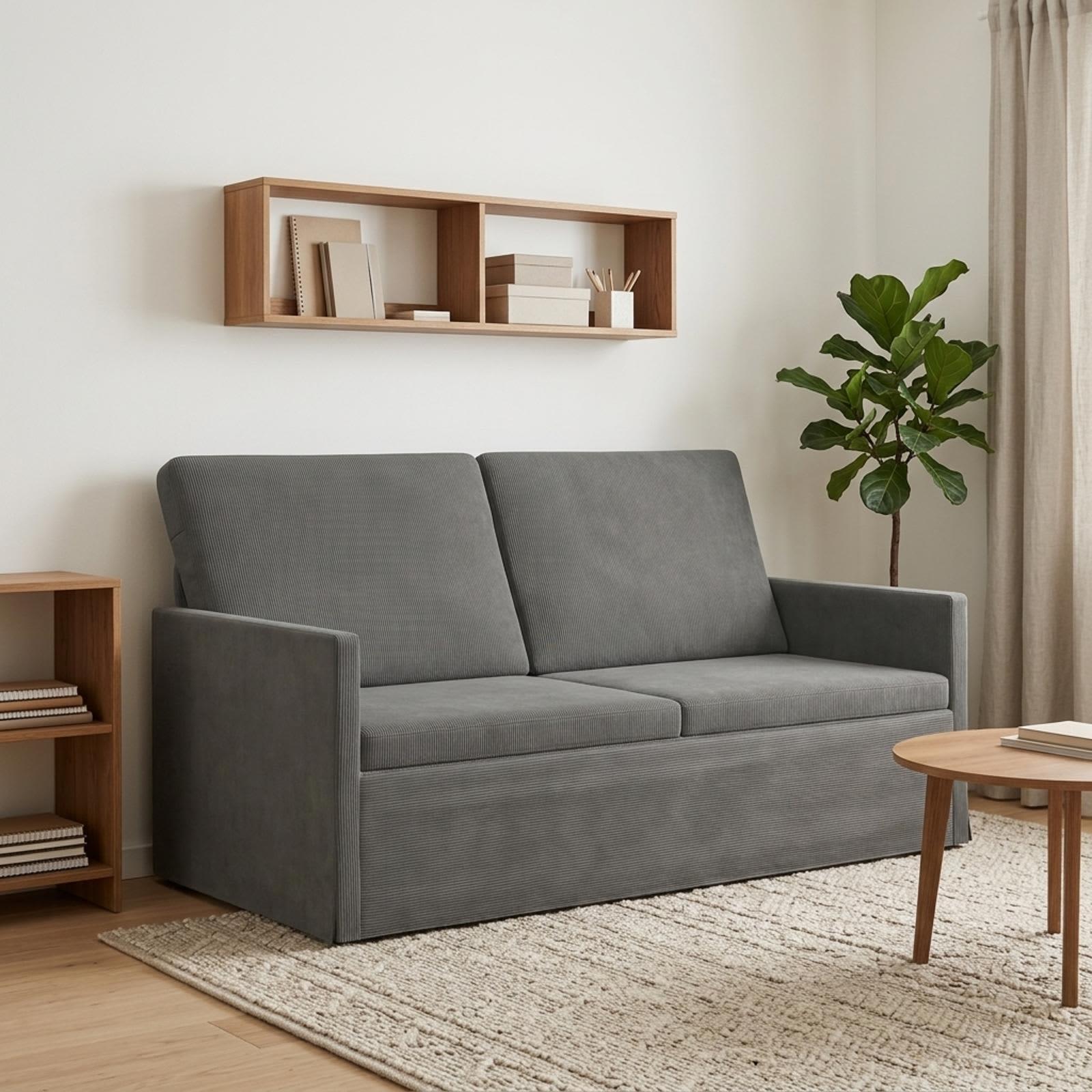 2-personers sofa - mørkegrå 150 x 81 x 82 cm