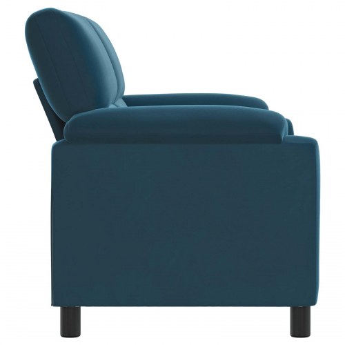 2-personers fløjlsofa - blå 174 x 85 x 93 cm
