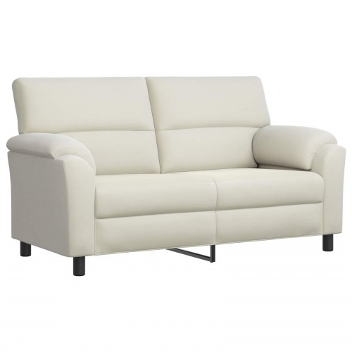 2-personers sofa i fløjl - cremefarvet, 174 x 85 x 93 cm