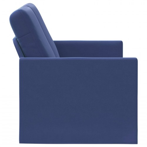 2-personers sofa i velour - Politi blå, 150 x 81 x 82 cm
