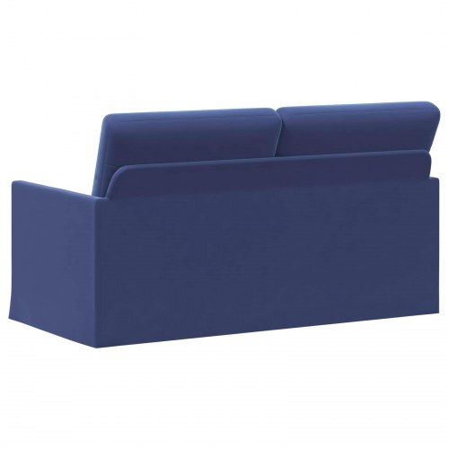2-personers sofa i velour - Politi blå, 150 x 81 x 82 cm