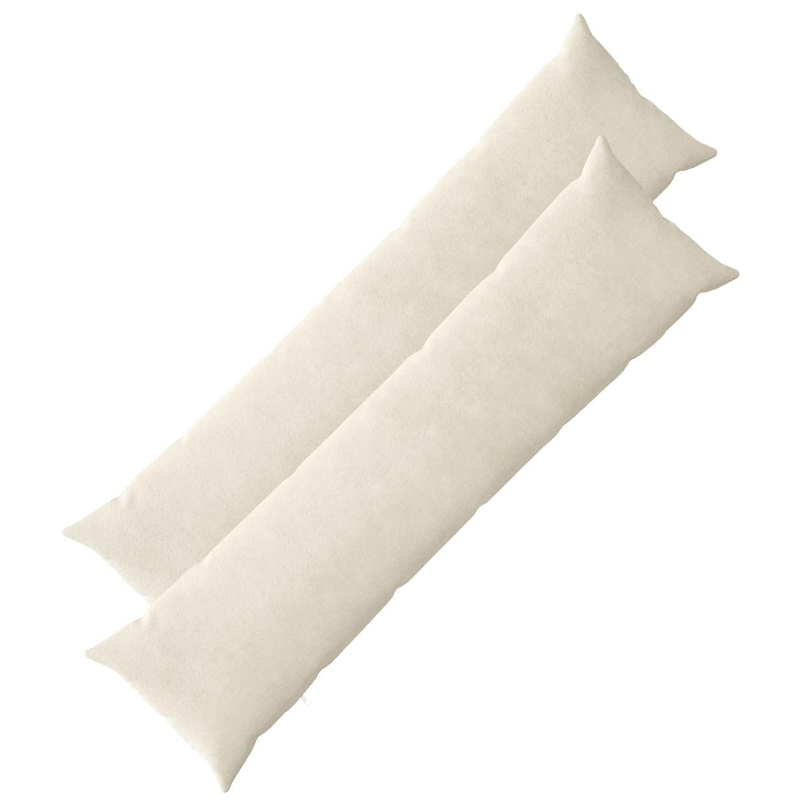 vidaXL Pude 2 stk. HEERLEN Cremefarvet 40 x 145 cm Mikrofiber Fleece