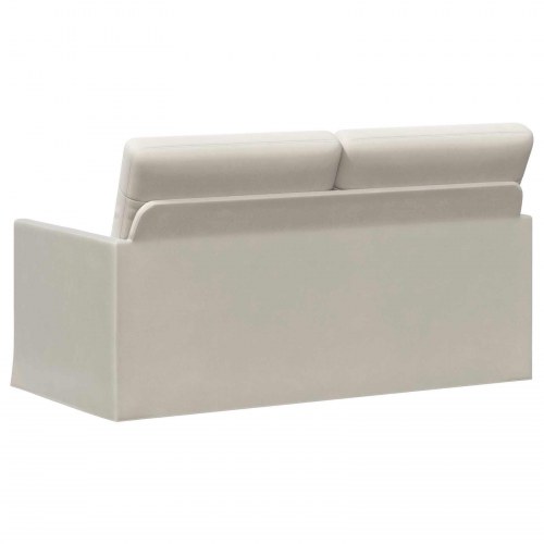 2-personers sofa cremefarvet i velour - 150 x 81 x 82 cm